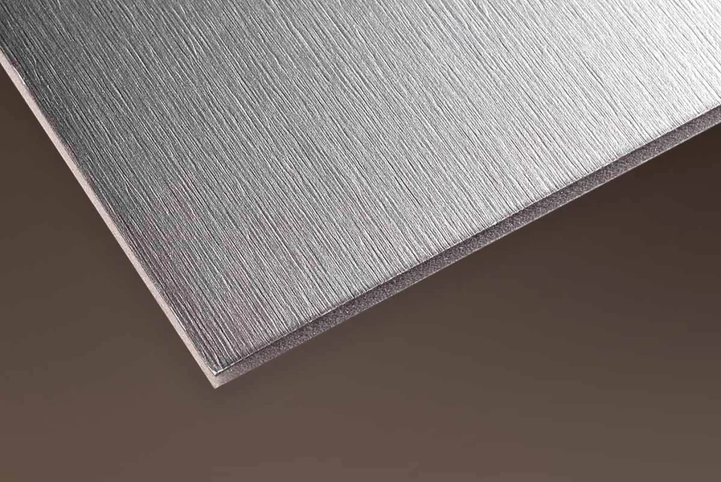 brushed silver foam board metallic
